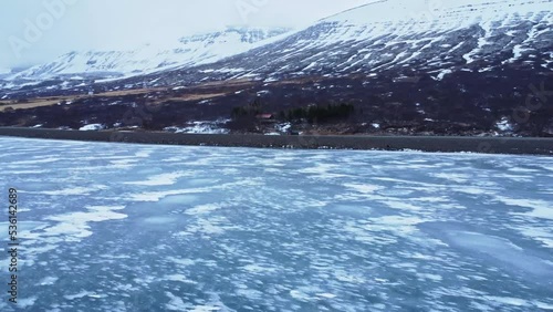 Wallpaper Mural Snowy mountains near glacier in volcanic terrain against overcast sky Torontodigital.ca