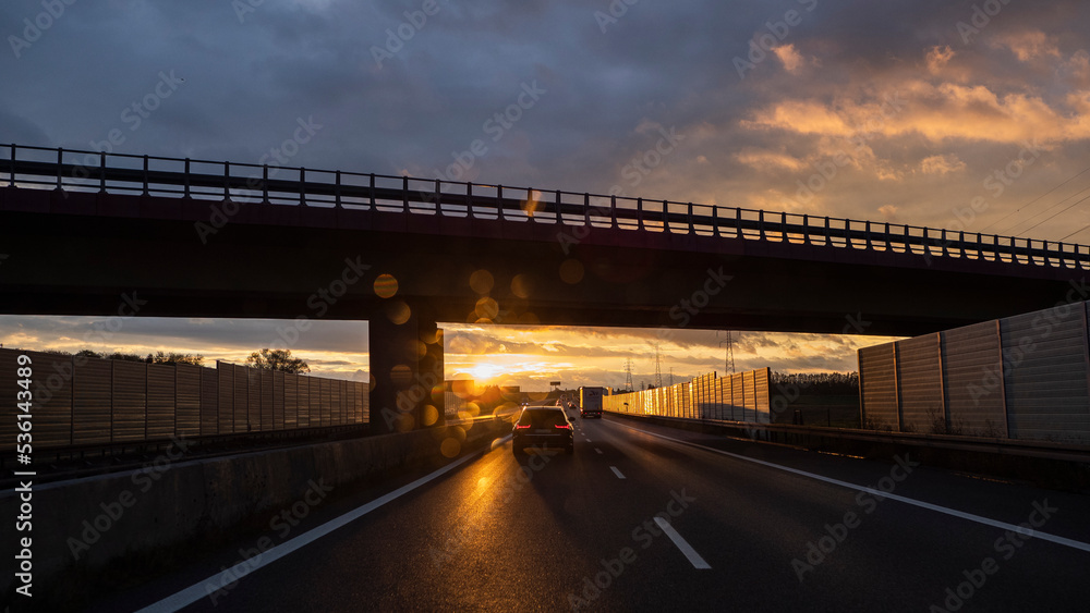 Naklejka premium bridge over road