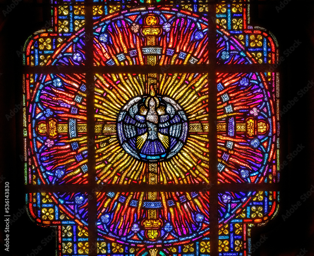 Holy Spirit Stained Glass St Augustine Catholic Cathedral Tuscon Arizona