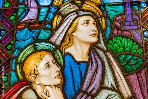 Foto Saint Monica Stained Glass St Augustine Cathedral Catholic Church Tuscon Arizona