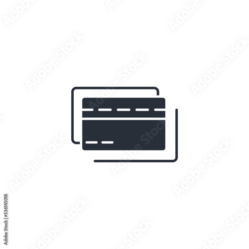 Credit Card thin line icons. Vector illustration isolated on white. Editable stroke.