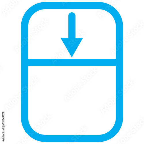 THIS IS A BLUE MOUSE ICON WITH OUTLINE STYLE