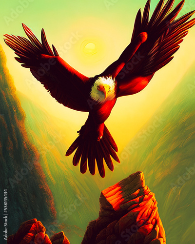 Artistic concept painting of a cute bird , background illustration.