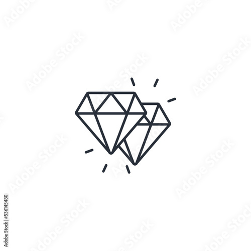 jewelry thin line icons. Vector illustration isolated on white. Editable stroke.