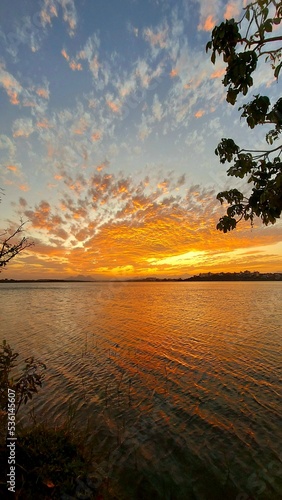 sunset over the lake © Milton