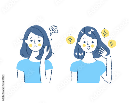 髪の悩み　ビフォーアフター