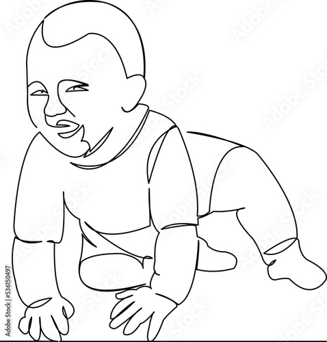 baby crawling