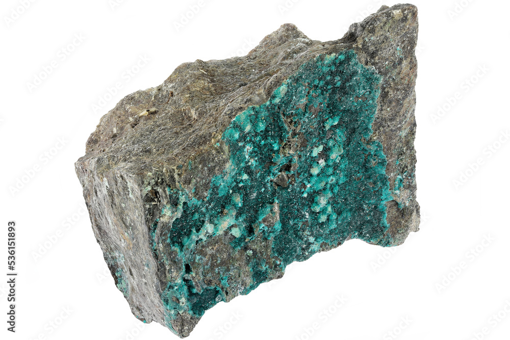 atacamite from Atacama, Chile isolated on white background atacamite from Atacama, Chile isolated on white background