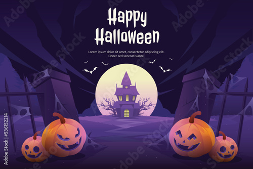 gradient halloween background vector design illustration