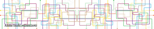 Metro underground subway scheme map