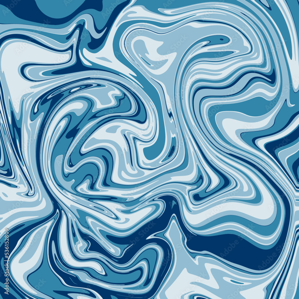 Abstract blue liquid marbled background. Vector illustration Abstract blue liquid marbled background. Vector illustration