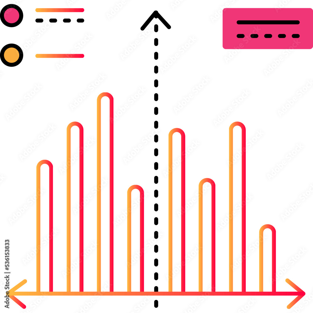 Graph chart bar outline icon diagram line vector Graph chart bar outline icon diagram line vector