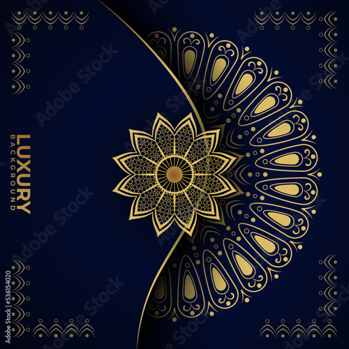 Luxury mandala ornamental background design in arabesque Islamic style 