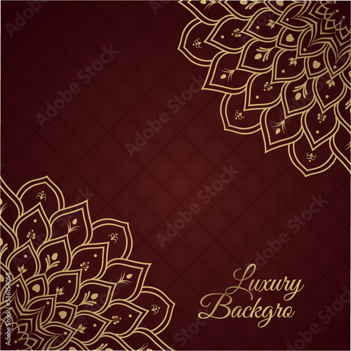 Luxury mandala ornamental background design in arabesque Islamic style 