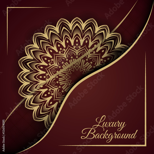 Luxury mandala ornamental background design in arabesque Islamic style 