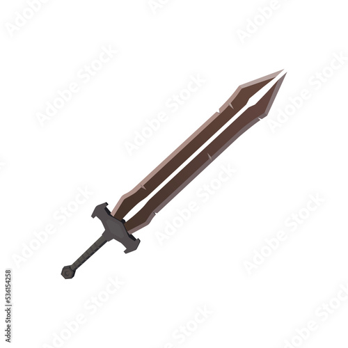 Metal Sword, straight swords, Asia sword, vector realistic sword isolated on white background, vector illustration, Daggers and Knife