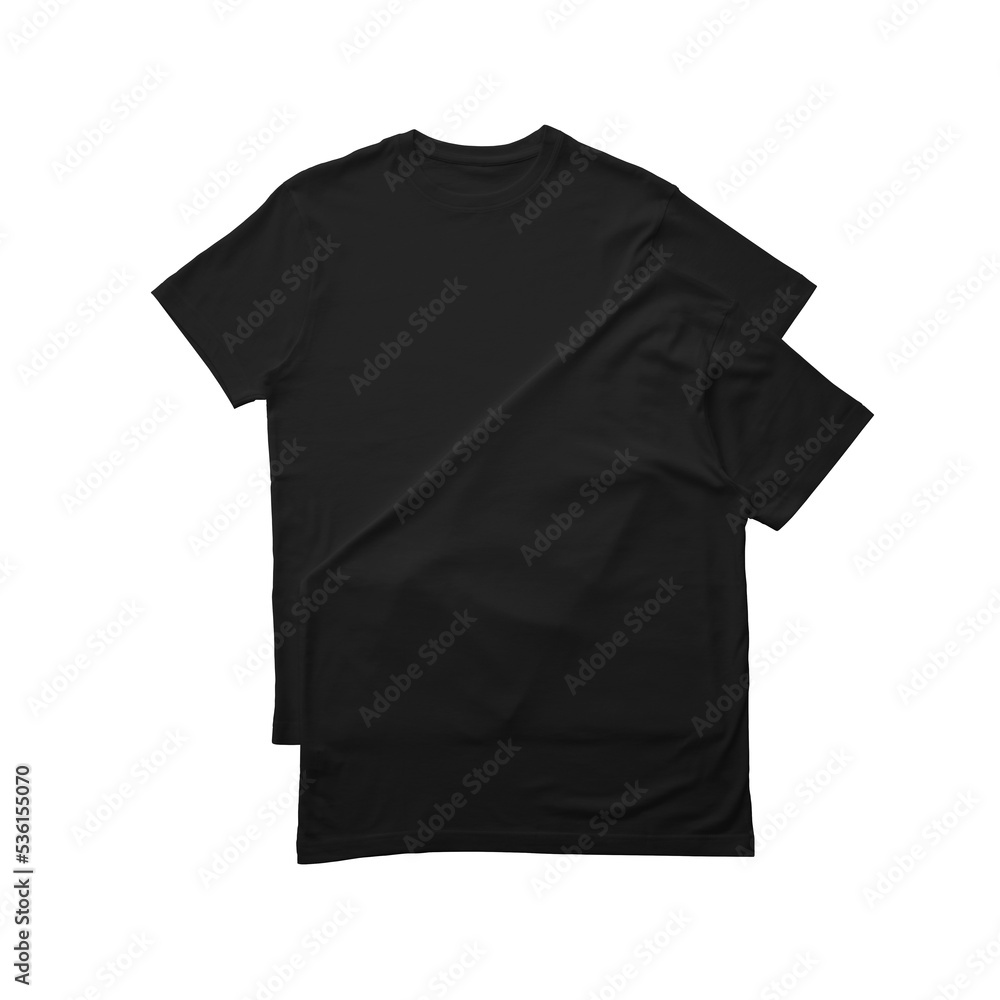 Layered Unisex Black T-Shirt Front & Back Mockup Layered Unisex Black T-Shirt Front & Back Mockup