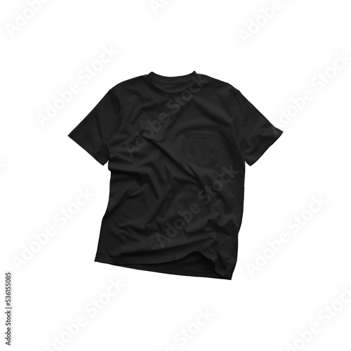 Wrinkled Mens Black Pocket T-Shirt Front MockupWrinkled Ash Heather Mens Pocket T-Shirt Front Mockup