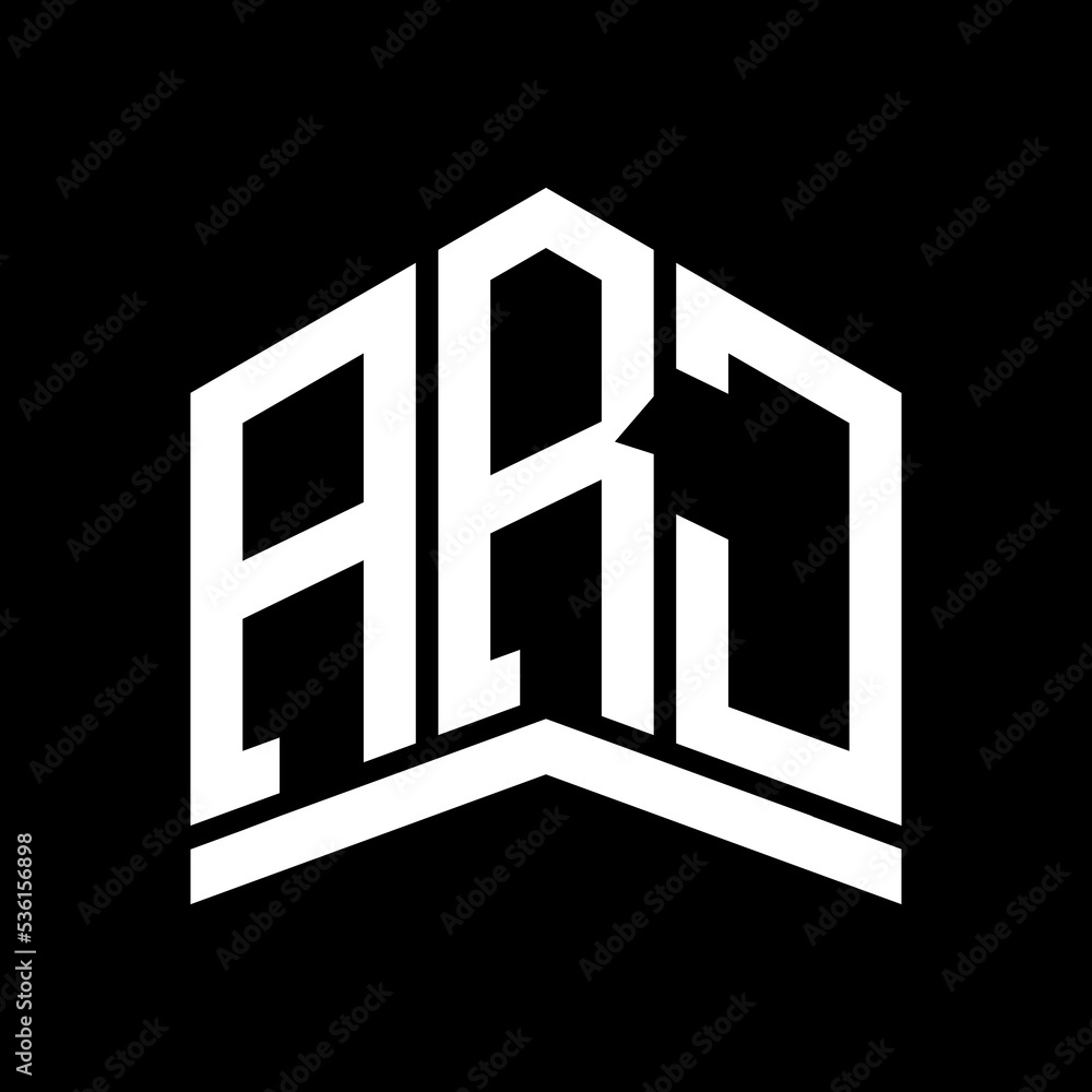 ARJ Letter logo white background .ARJ technology logo design vector