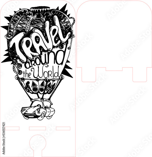 Porta celular con diseño viajar por el mundo