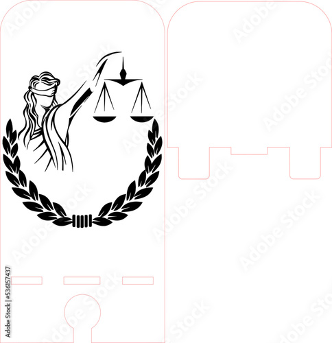 Porta celular con diseño abogada