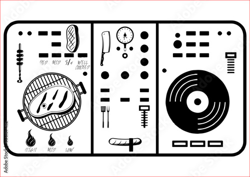 Diseño para tabla de picar Dj asador