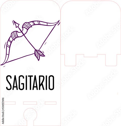 Porta celular con diseño sagitario