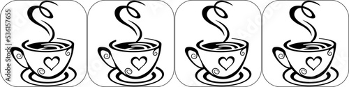 Portavasos con diseño tasas de café