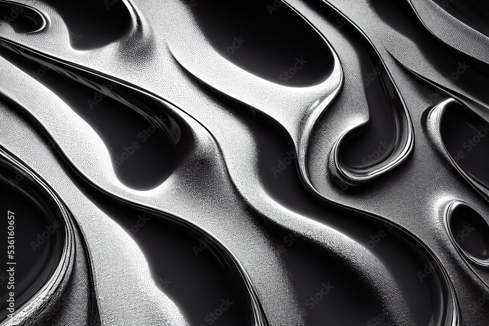 Fototapeta premium Abstract modern futuristic liquid dynamic background. Fluid painting trendy texture. 3D illustration