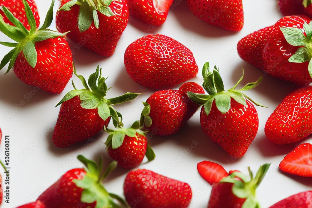 strawberries on a white background strawberries on a white background