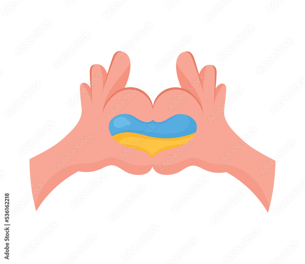 hands with ukraine flag hands with ukraine flag