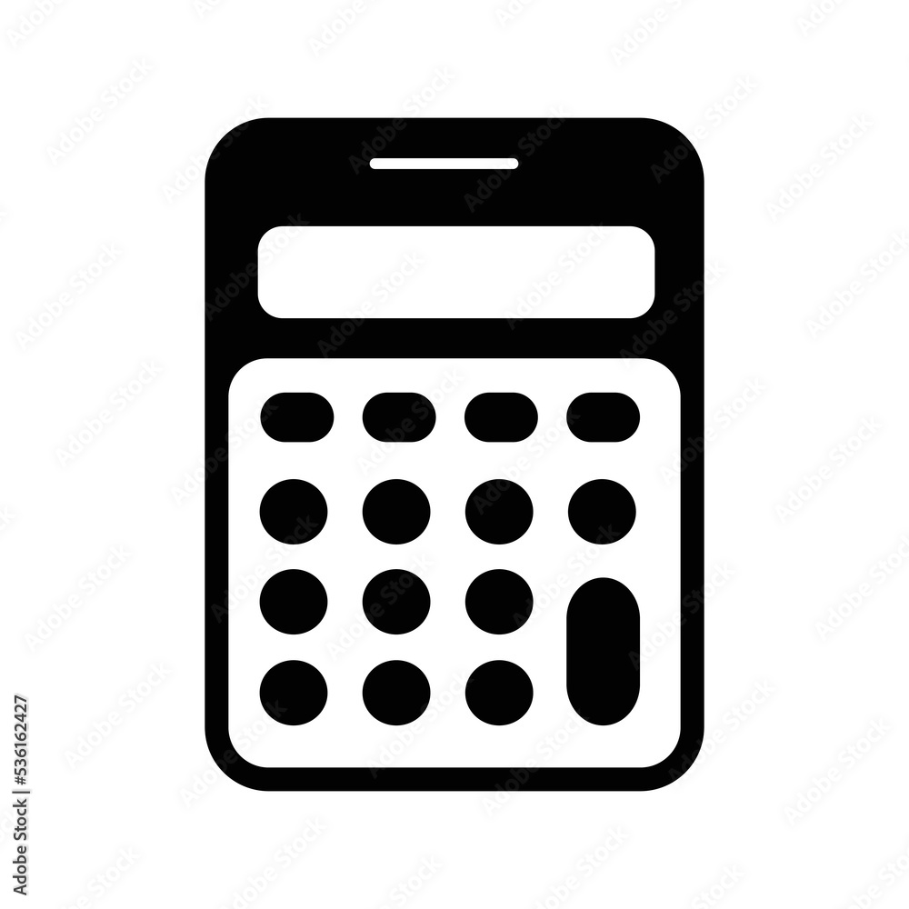 Financial accounting math calculator icon | Black Vector illustration | Financial accounting math calculator icon | Black Vector illustration |