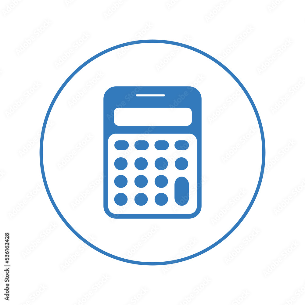 Financial accounting math calculator icon | Circle version icon | Financial accounting math calculator icon | Circle version icon |