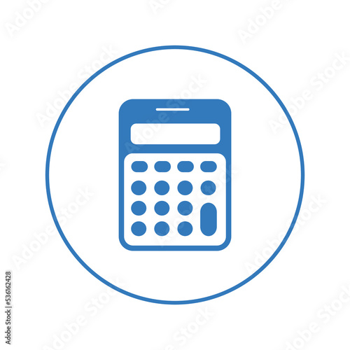 Financial accounting math calculator icon | Circle version icon |