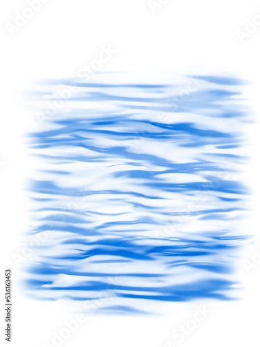 Isolated abstract water waves texture in blue