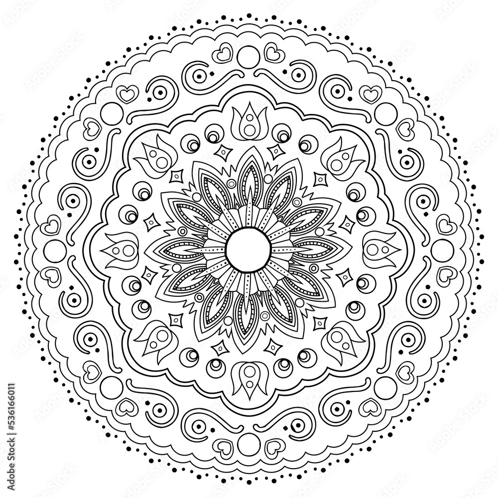 Mandala coloring book PNG illustration with transparent background ...