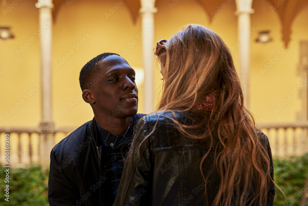 Fototapeta premium Boyfriend looking at his girlfriend with passion.