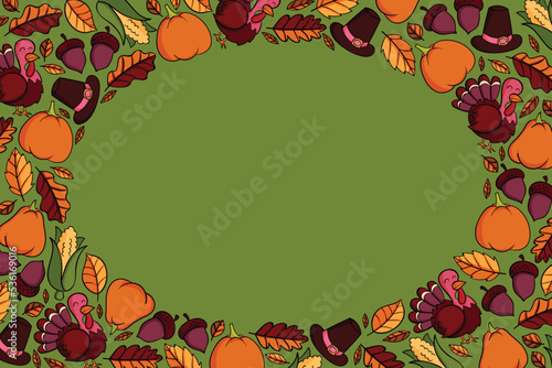 hand drawn thanksgiving background vector design illustration photo