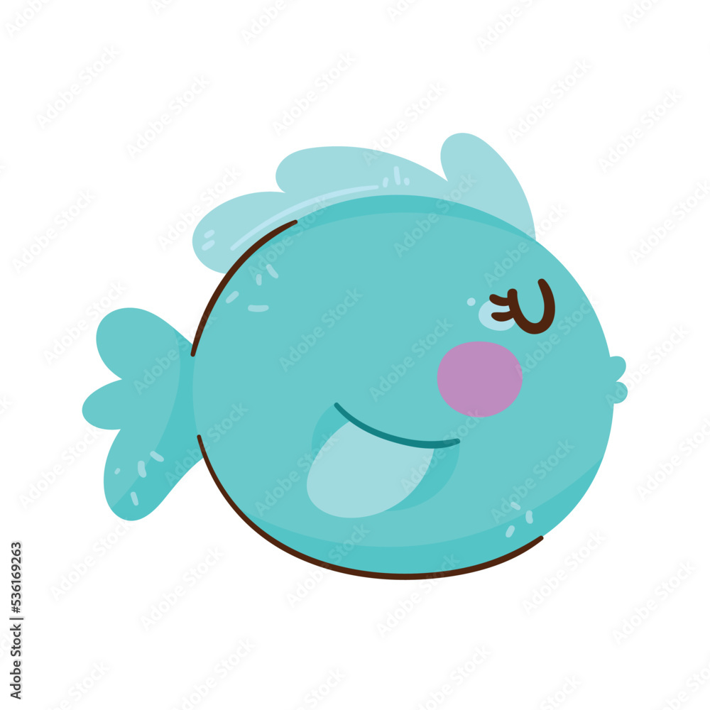 cute fish animal character cute fish animal character