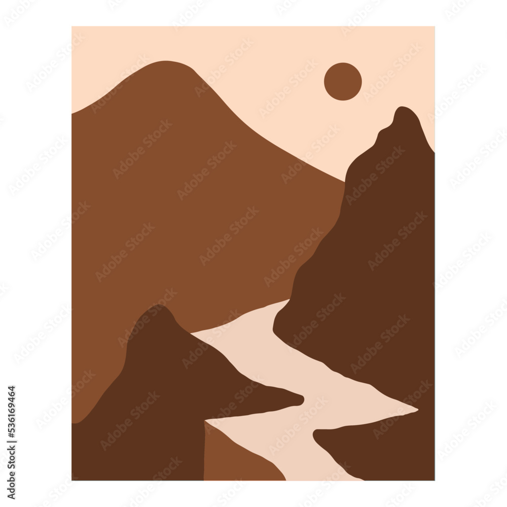 mountain lanscapes abstract art home decoration painting background vector cover design wallpaper