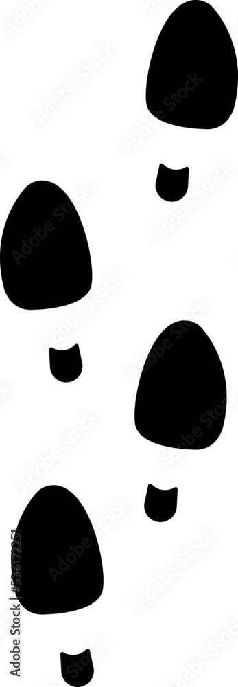 Obraz premium footprints hand drawn