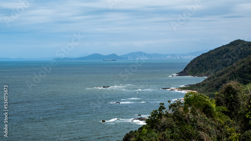 Praia Vermelha view point in Penha, Santa Catarina, Brazil photo