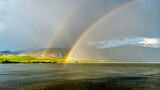 Double Rainbow over Osoyoos Lake in the Okanagen Valley in British Columbia, Canada