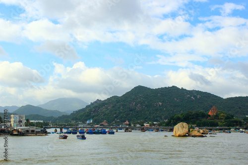 Mount La Lao with the Ponagar temple complex. Nha Trang, Vietnam