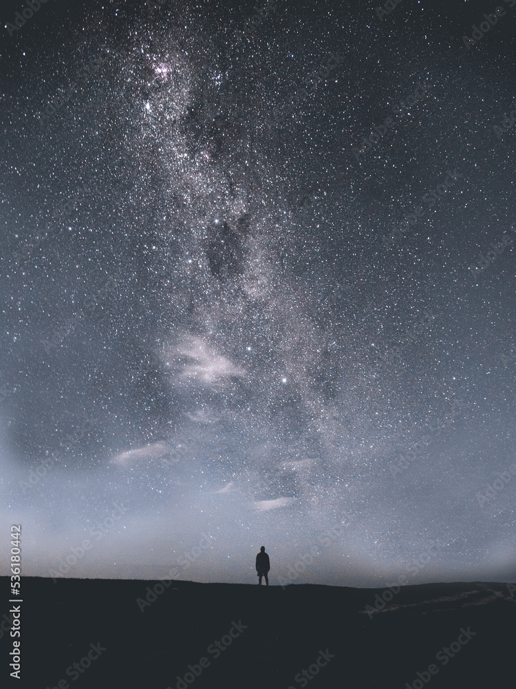 Milky Way over silhouette in Isla Mocha Chile Milky Way over silhouette in Isla Mocha Chile