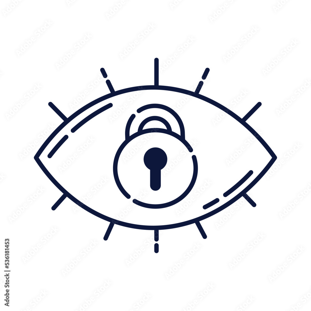 secure padlock in eye