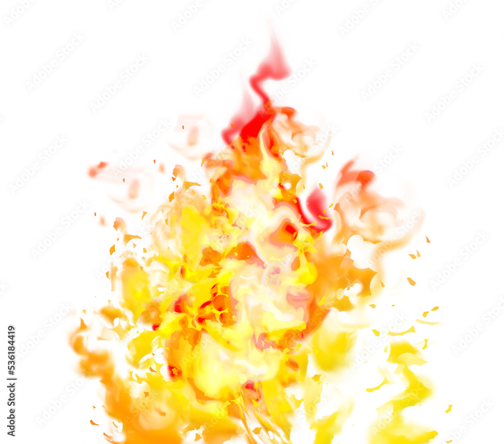 Anime fire illustration.Fire and flames Stock Illustration