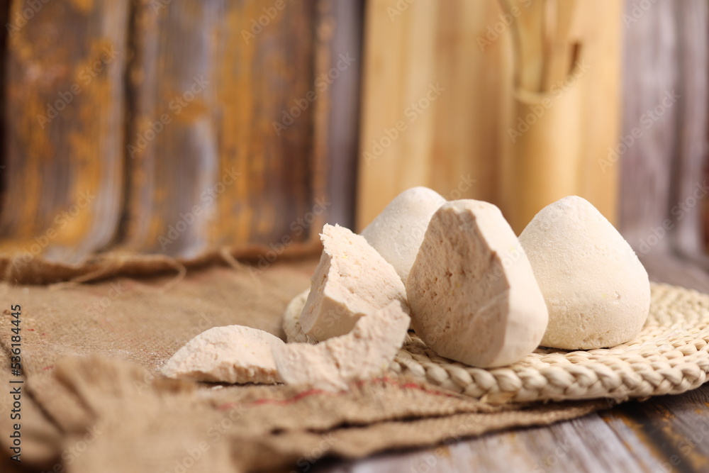 jameed mansaf on a wooden board,arabic food Stock Photo Adobe Stock