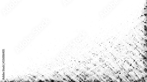 Halftone grunge gradient texture. Comic style pixel background. Pop art faded grainy surface. Speckle and particles vanishing effect. Black pixelated noice vector backdrop. 