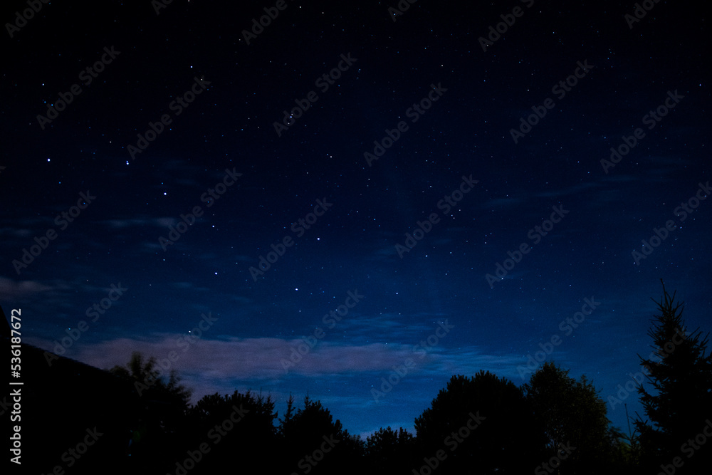 landscape of night sky